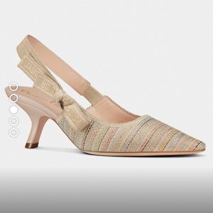 NWT Dior Multi Color Sling Back (Kitten Heel) Size 36